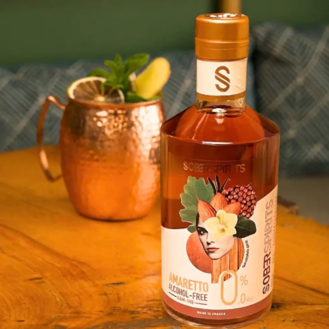 Alkoholfreie Amaretto-Alternative von Sober Spirits – Ideal für alkoholfreie Cocktails und bewussten Genuss.