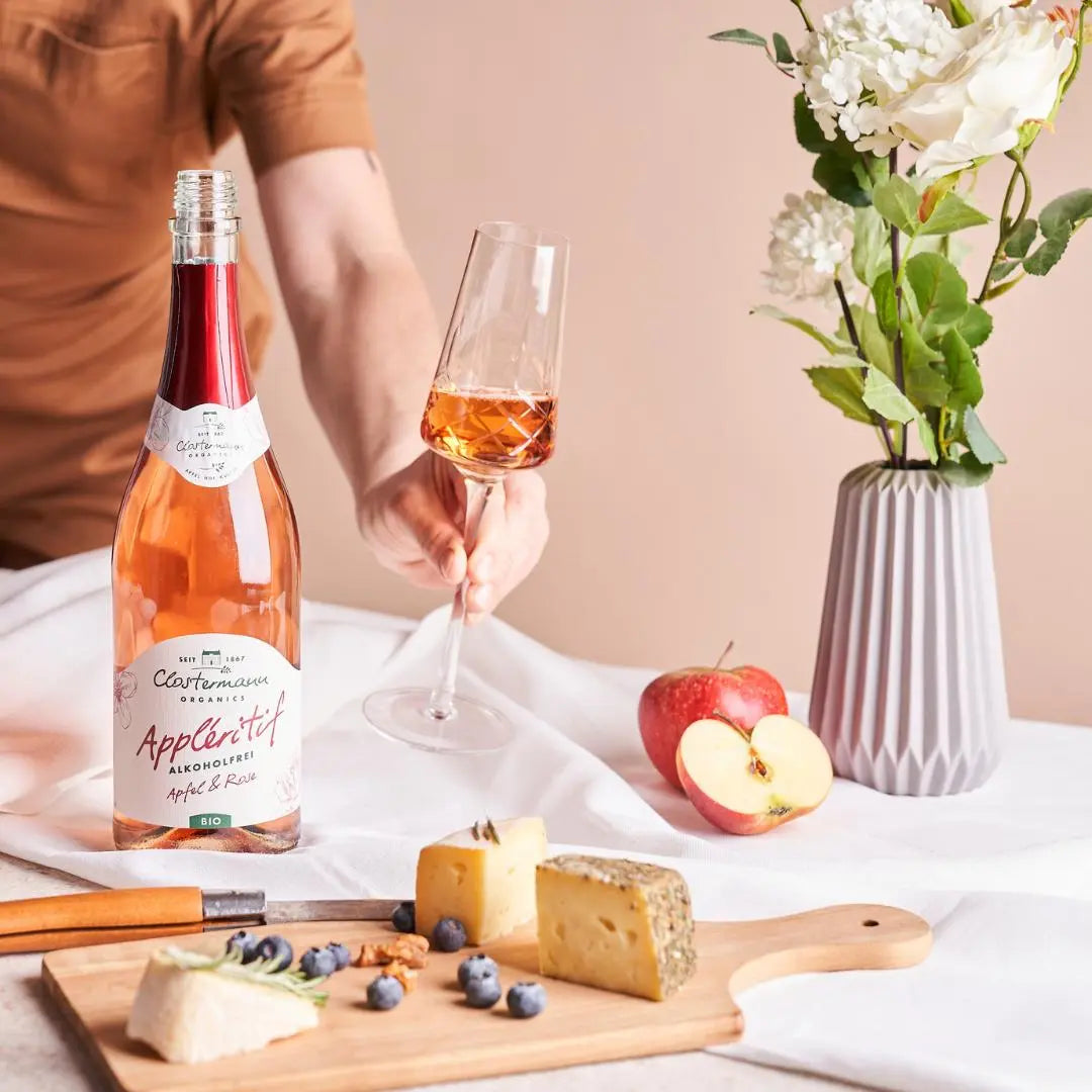 Appleritif alkoholfrei Apfel Rosé Clostermann Emotionsbild
