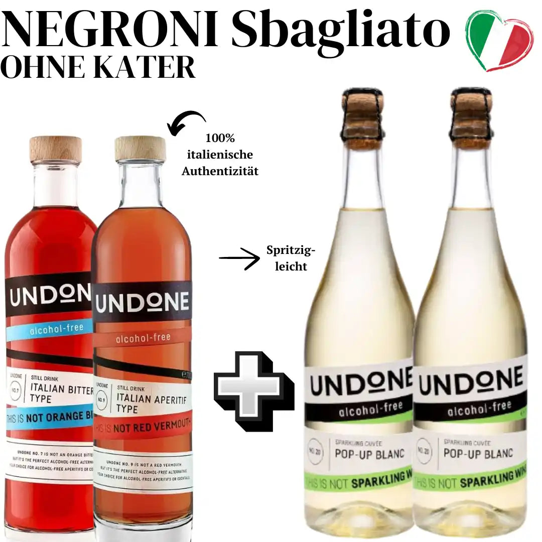 Alkoholfreier Cocktail Negroni Sbagliato im Bundle