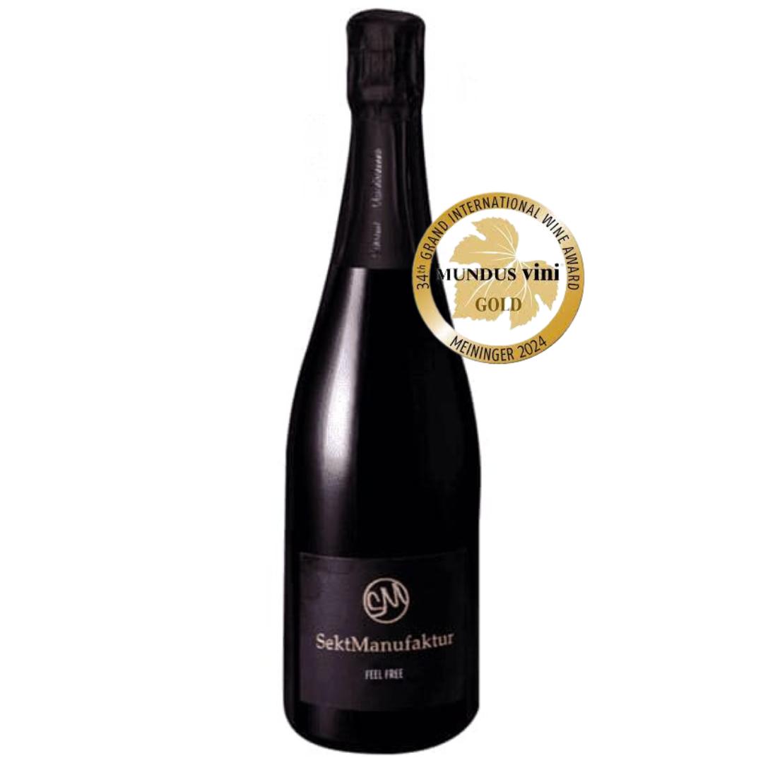 Feel Free Weiß - Alkoholfreier Schaumwein aus entalkoholisiertem Wein (0,0% vol.) von SM SektManufaktur: Frischer Geschmack mit zarter Perlage