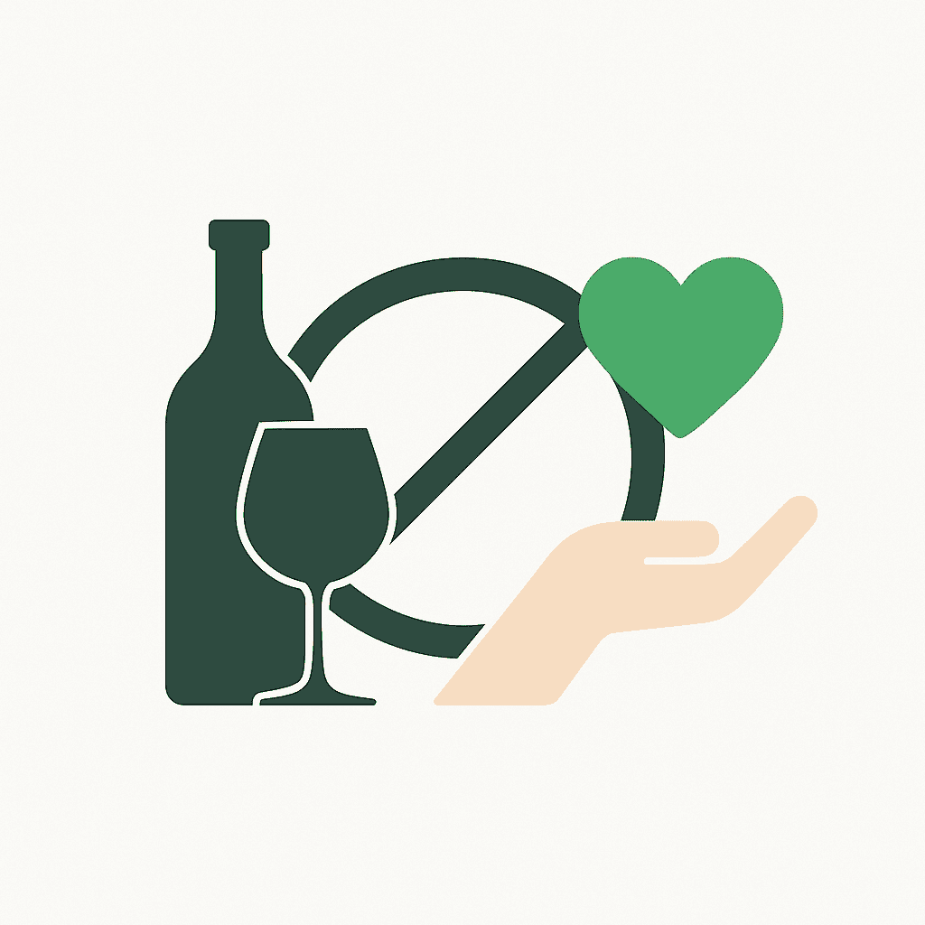 Illustration zeigt Gesundheit und Balance – wie Alkohol den Körper beeinflusst