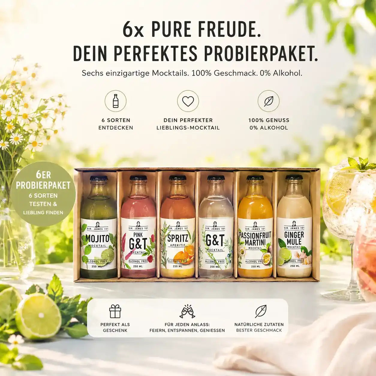 mocktails im probierpaket sir james 101