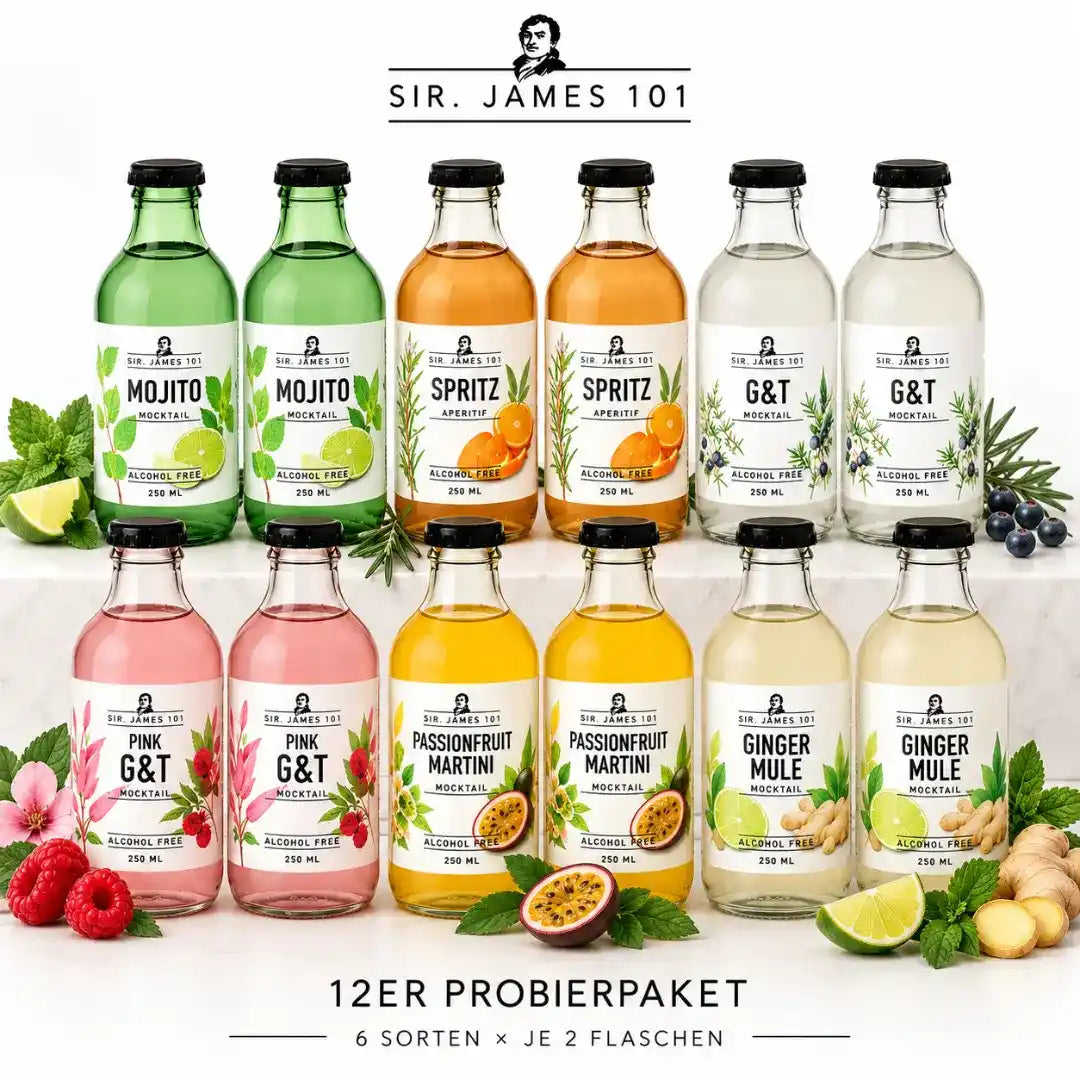 Alkoholfreie Cocktails von Sir James101 in verschieden Sorten 