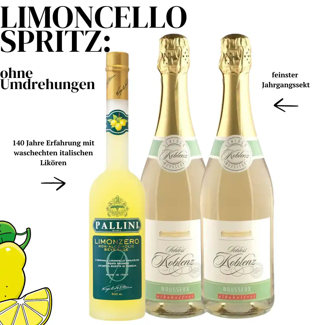 Alkoholfreie Limoncello-Alternative Spritz Cocktails
