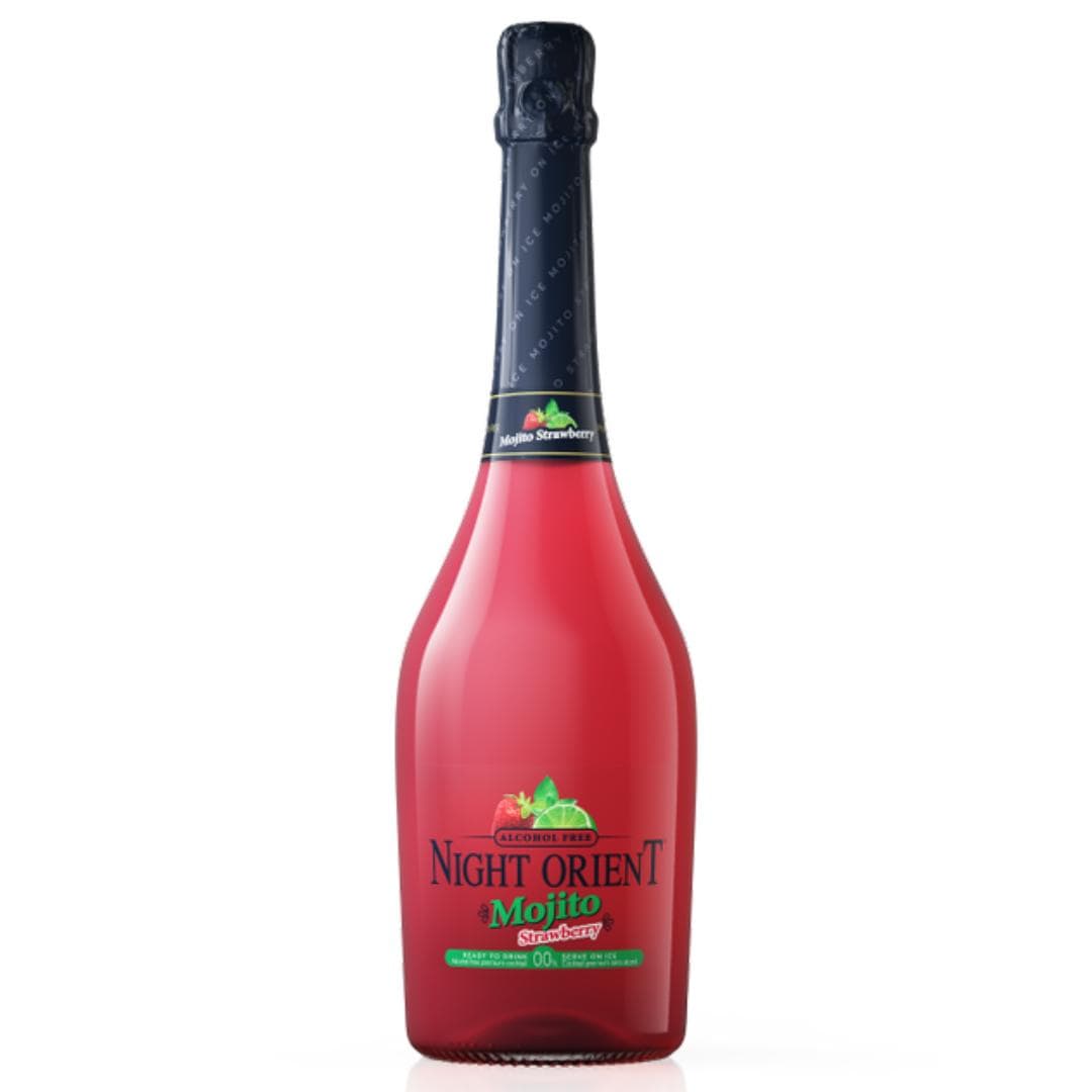 Sparkling Mojito Strawberry alkoholfrei von Night Orient – Nullprozente Sparkling Mojito Strawberry alkoholfrei von Night Orient – Nullprozente