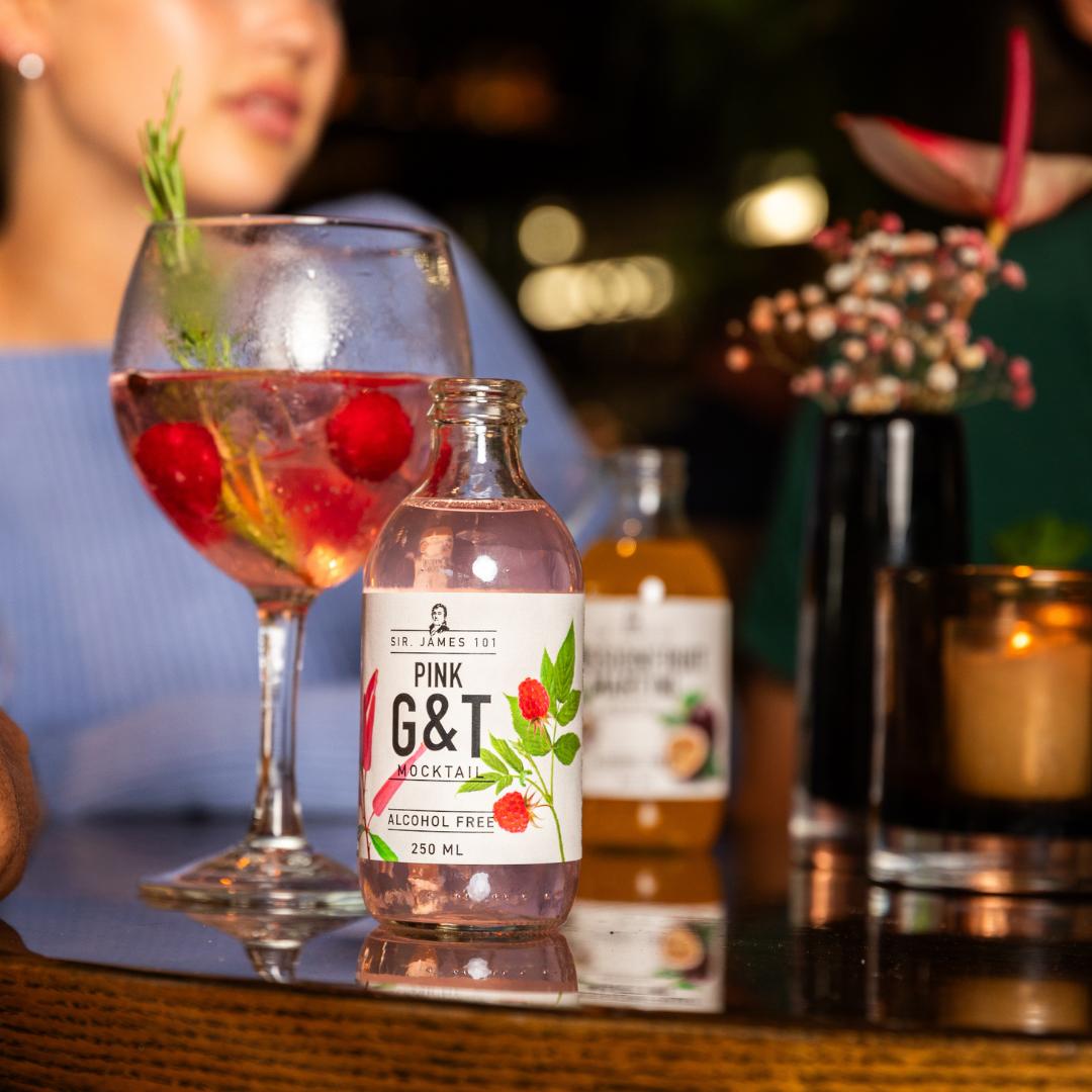 Cocktail ohne Alkohol Pink Tonic Sir James