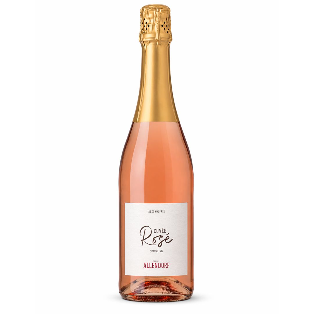 Allendorf Cuvée Rosé Sparkling alkoholfreier Sekt Flasche freigestellt