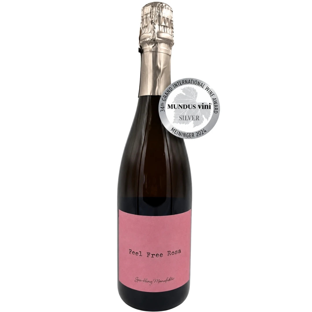 SektManufaktur Feel Free Rosa Sekt alkoholfrei mit Mundus Vini Silber