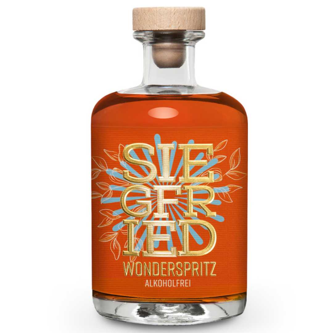 Siegfried Wonderspritz alkoholfrei – Erfrischender Aperitif mit leuchtend orange-roter Farbe, fruchtig-bitterem Geschmack und veganer Rezeptur